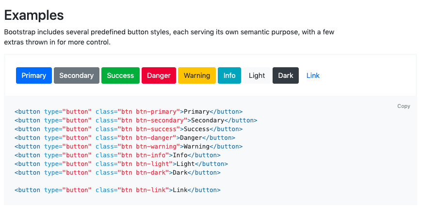 Bootstrap Buttons Classes & Styles Explained